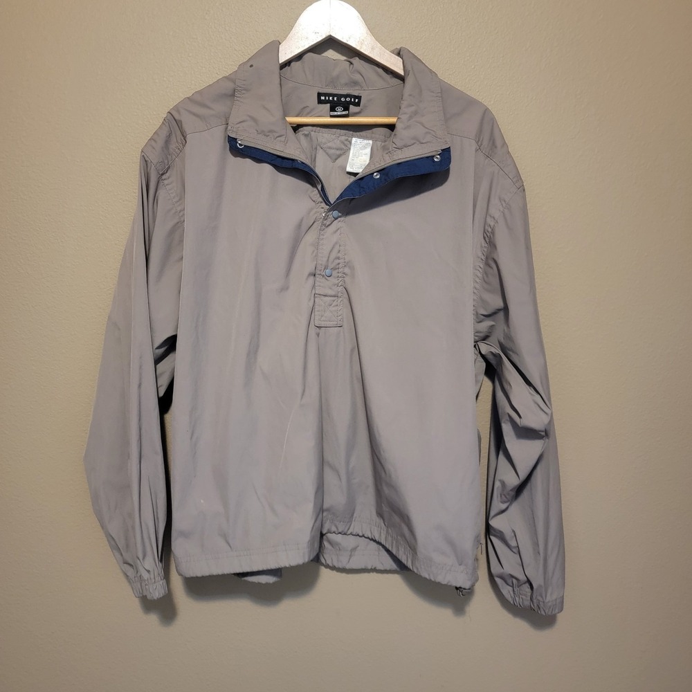 Rare Vintage NIKE Golf F.I.T. Swoosh Pullover Windbreaker Jacket 90s Mens MED
